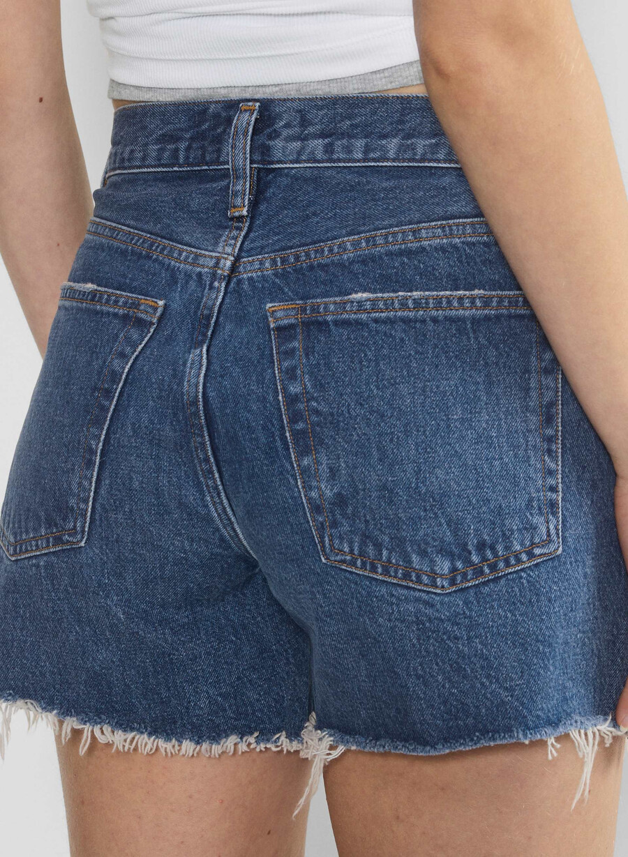 agolde parker långa jeansshorts varning