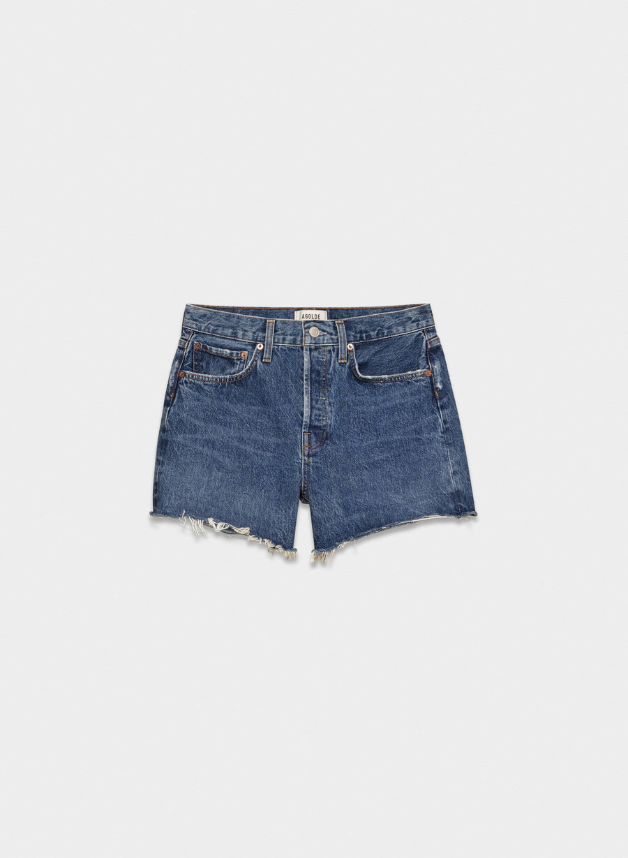 agolde parker långa jeansshorts varning