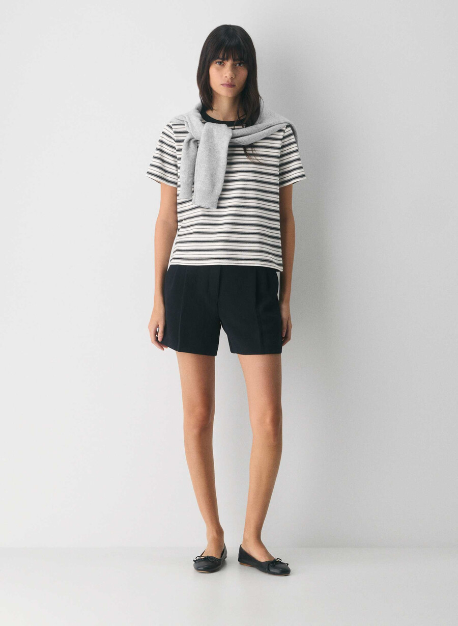 effortless short mid-thigh - crepette black