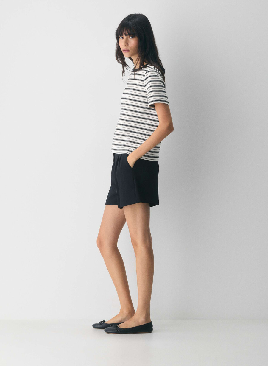 effortless short mid-thigh - crepette black