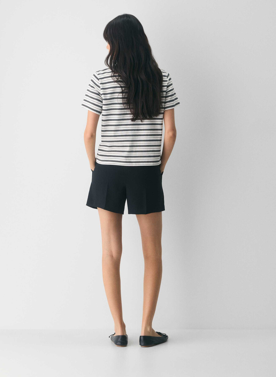 effortless short mid-thigh - crepette black