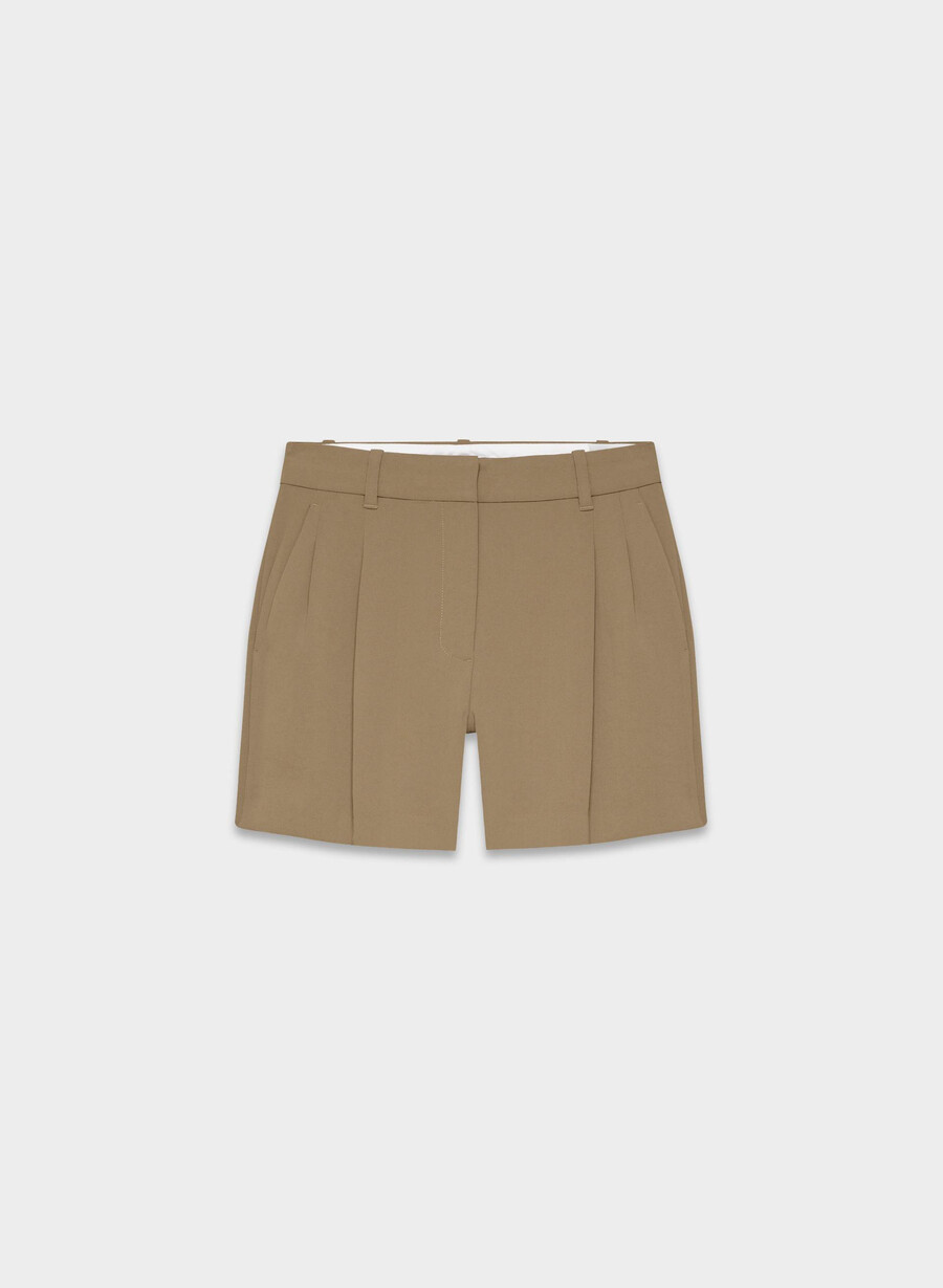 the effortless short mid-thigh - crepette folio brun