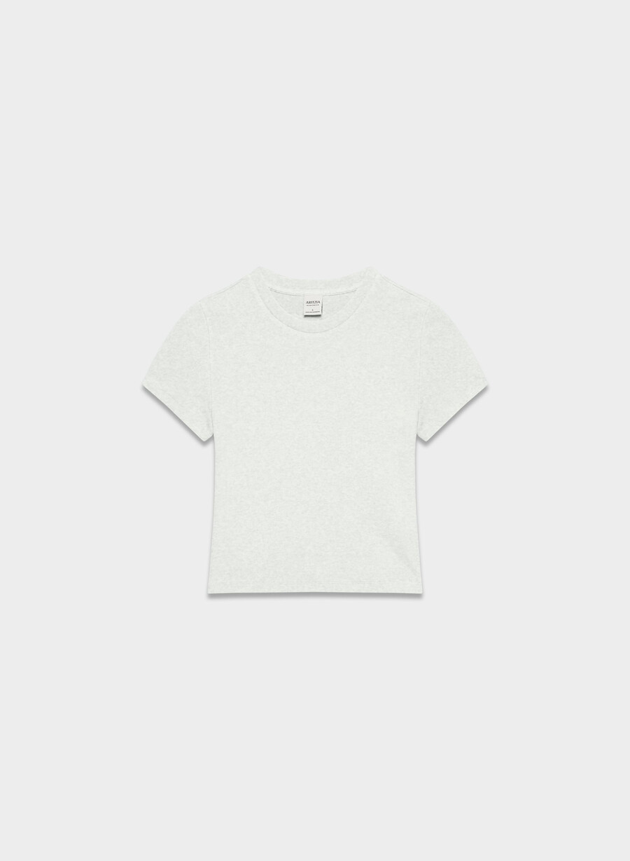 homestretch ribbad tune midja t-shirt meljÖrgÅs molnvit