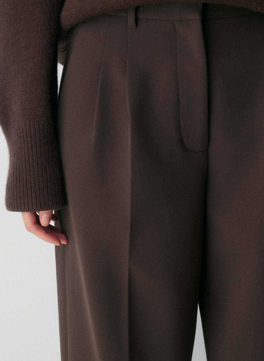 the effortless pant - Återväsentlig rik mochabrun