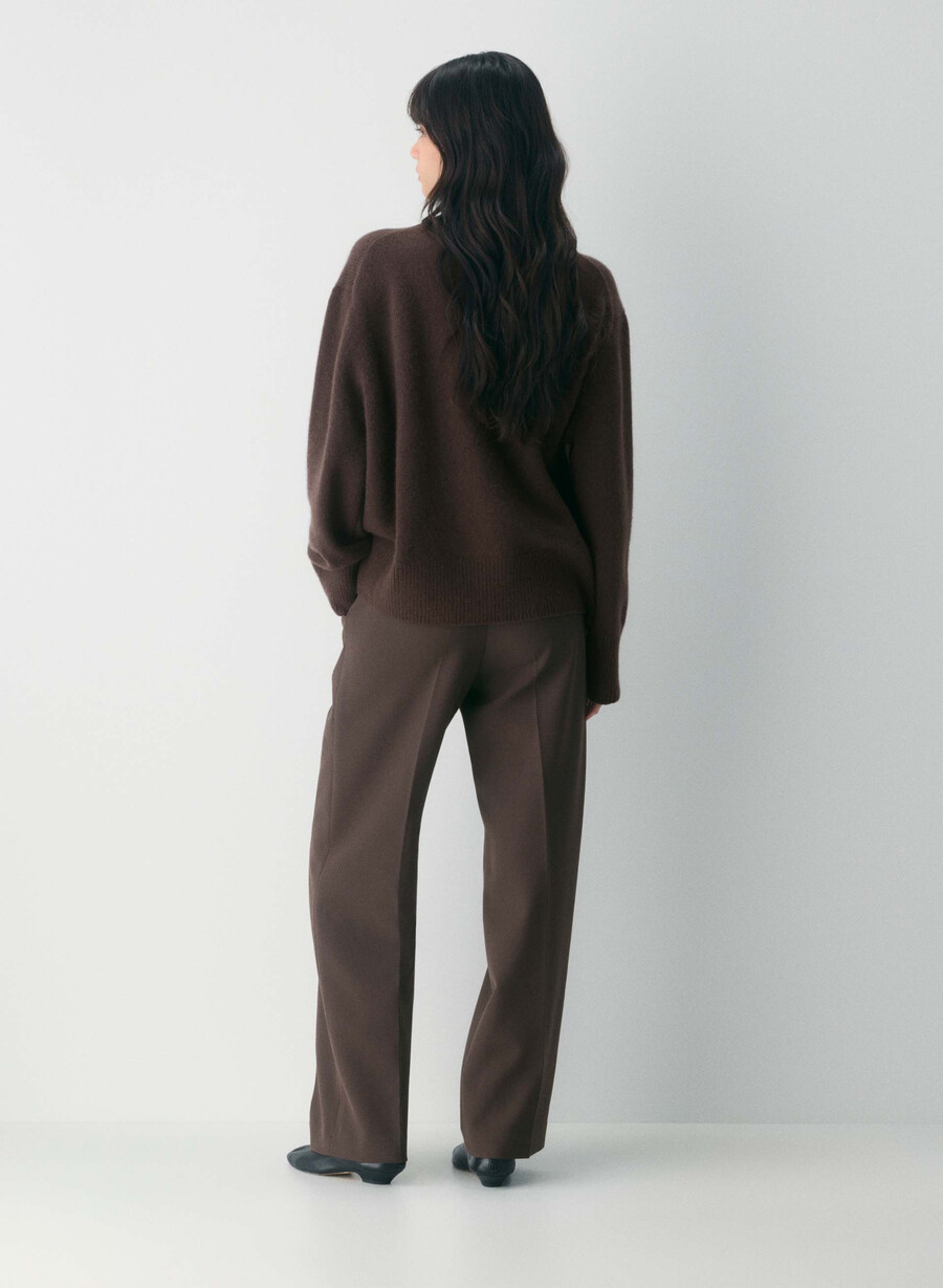 the effortless pant - Återväsentlig rik mochabrun