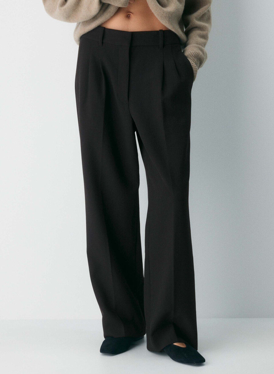 the effortless pant - Återväsentlig heather black