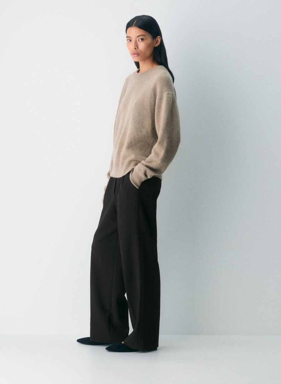 the effortless pant - Återväsentlig heather black
