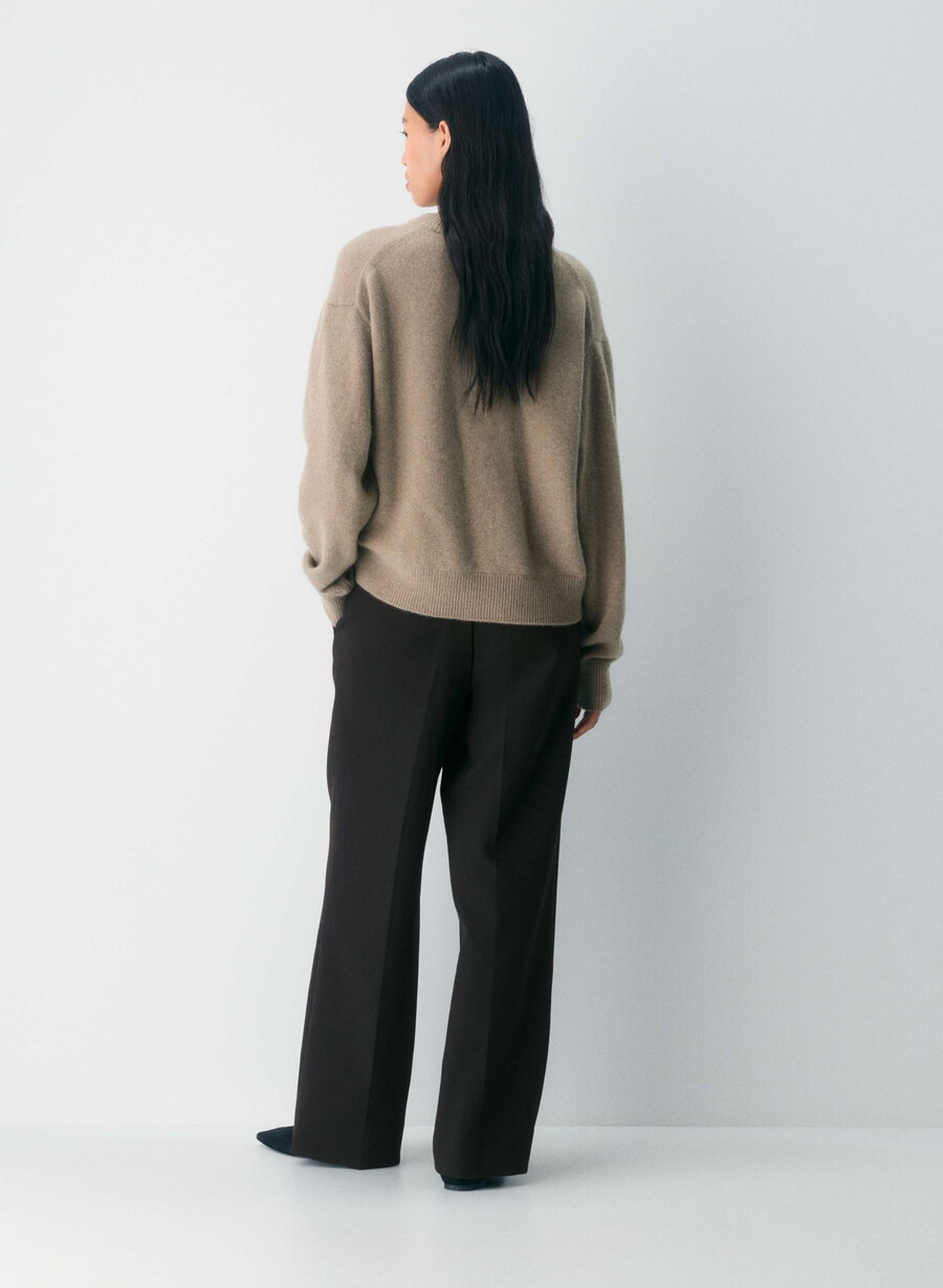 the effortless pant - Återväsentlig heather black