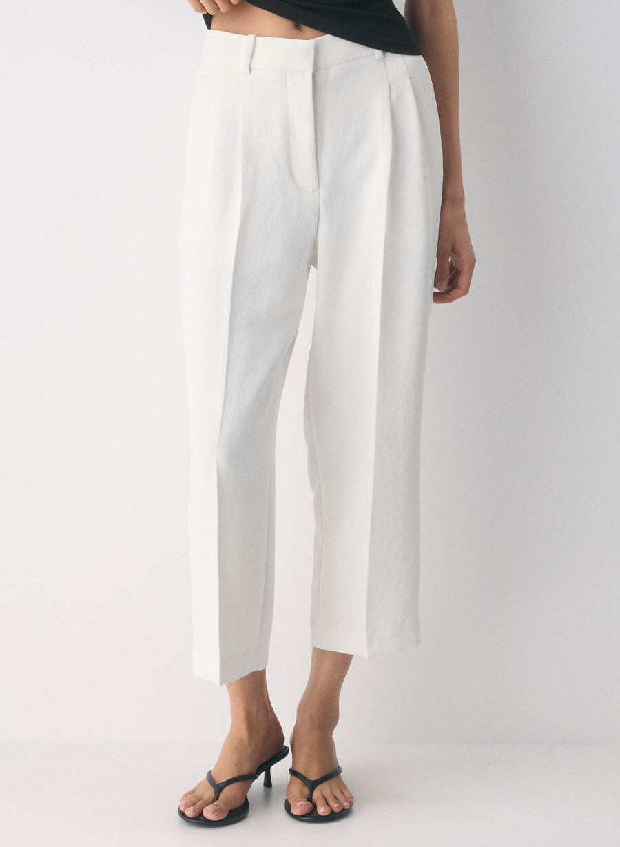 the effortless pant cropped - crepette ljus bjÖrk