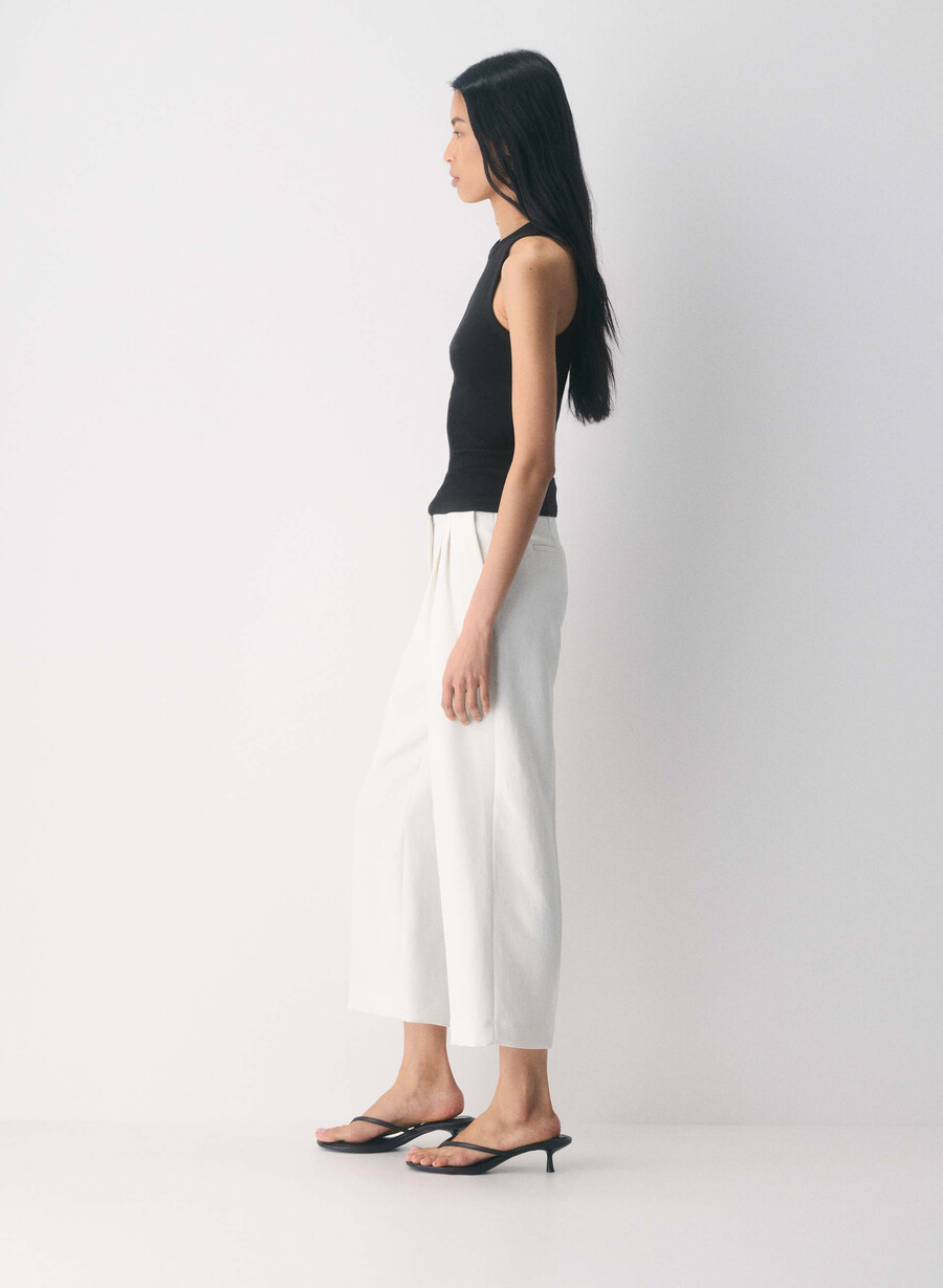 the effortless pant cropped - crepette ljus bjÖrk