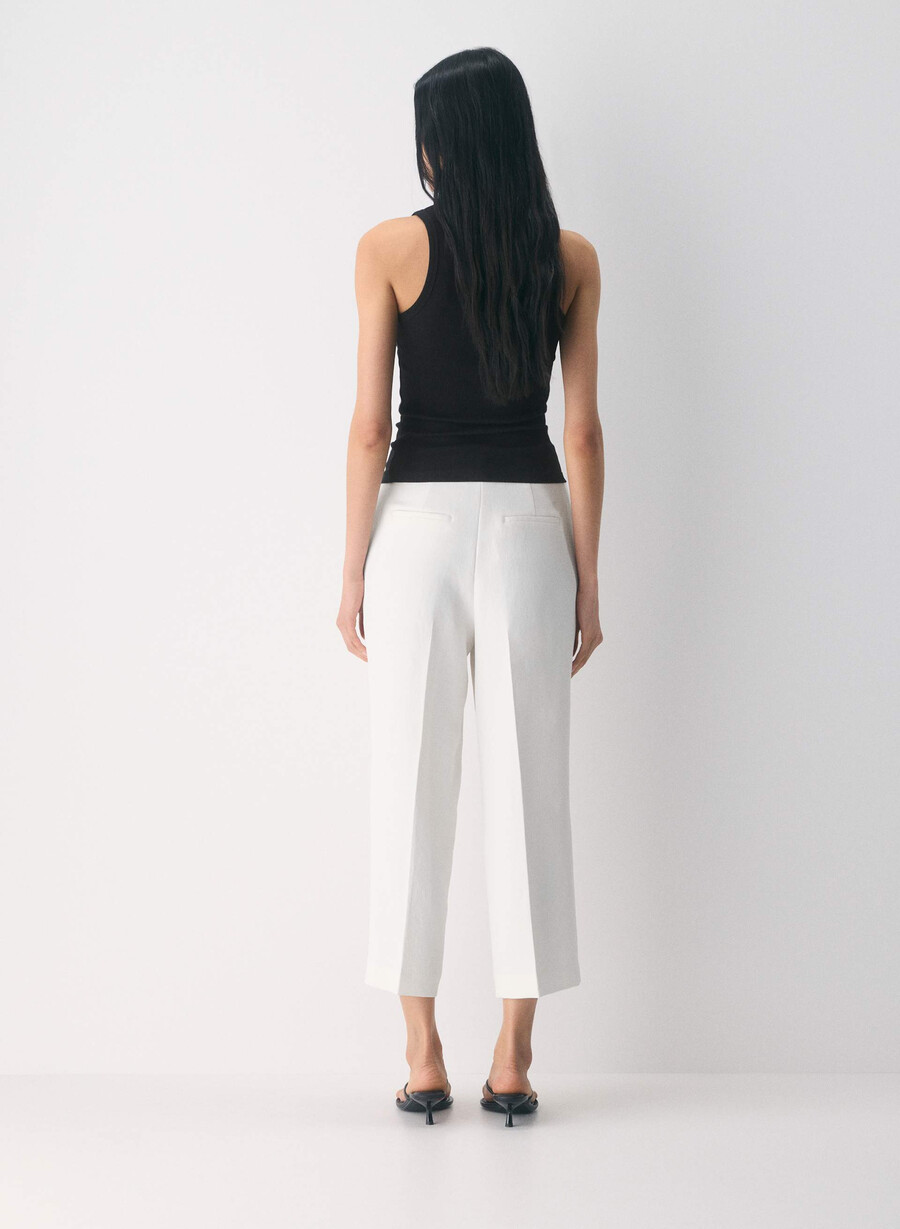 the effortless pant cropped - crepette ljus bjÖrk