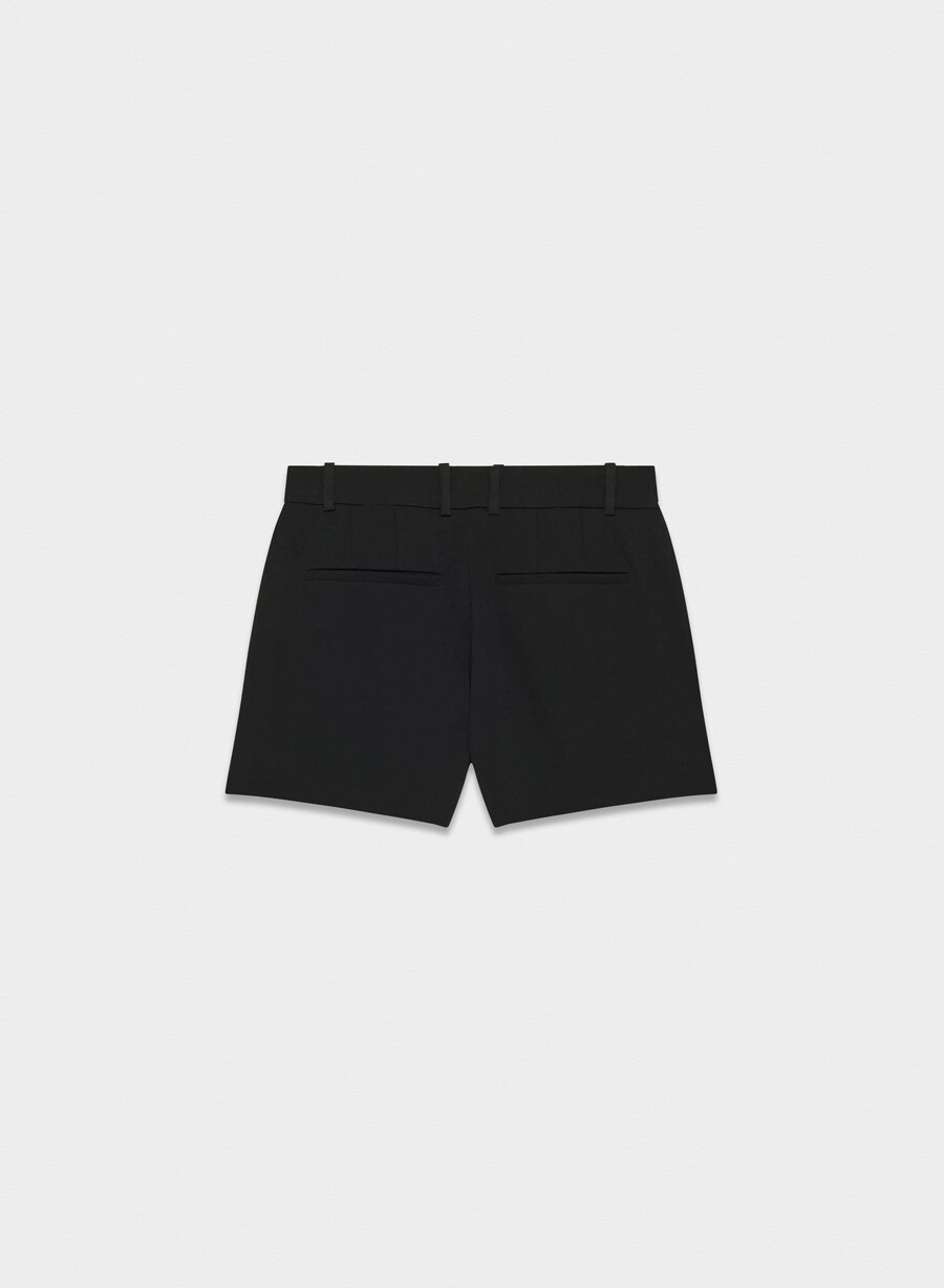 plisserade minishorts svart