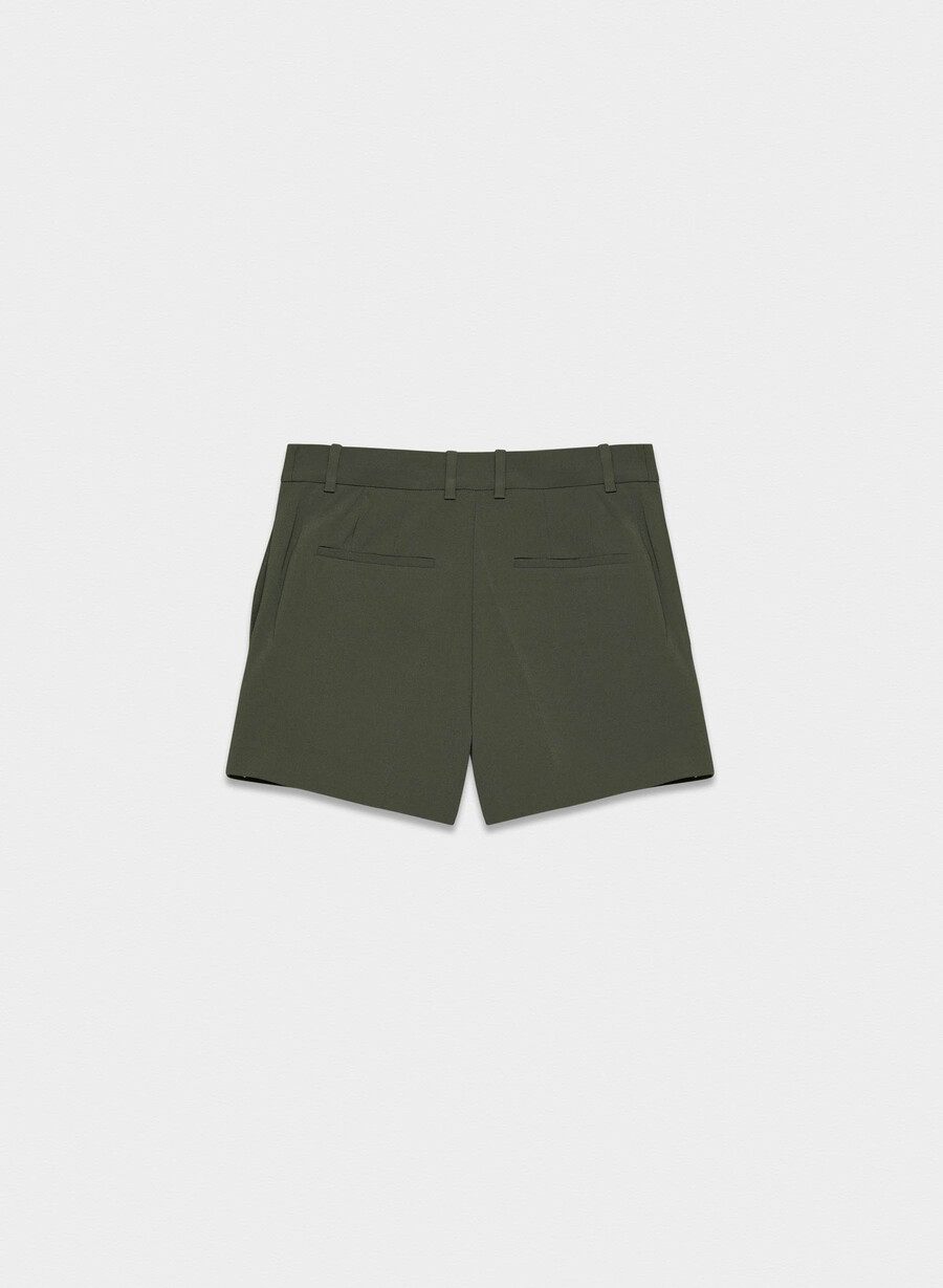 plisserade minishorts mÖrkoliv