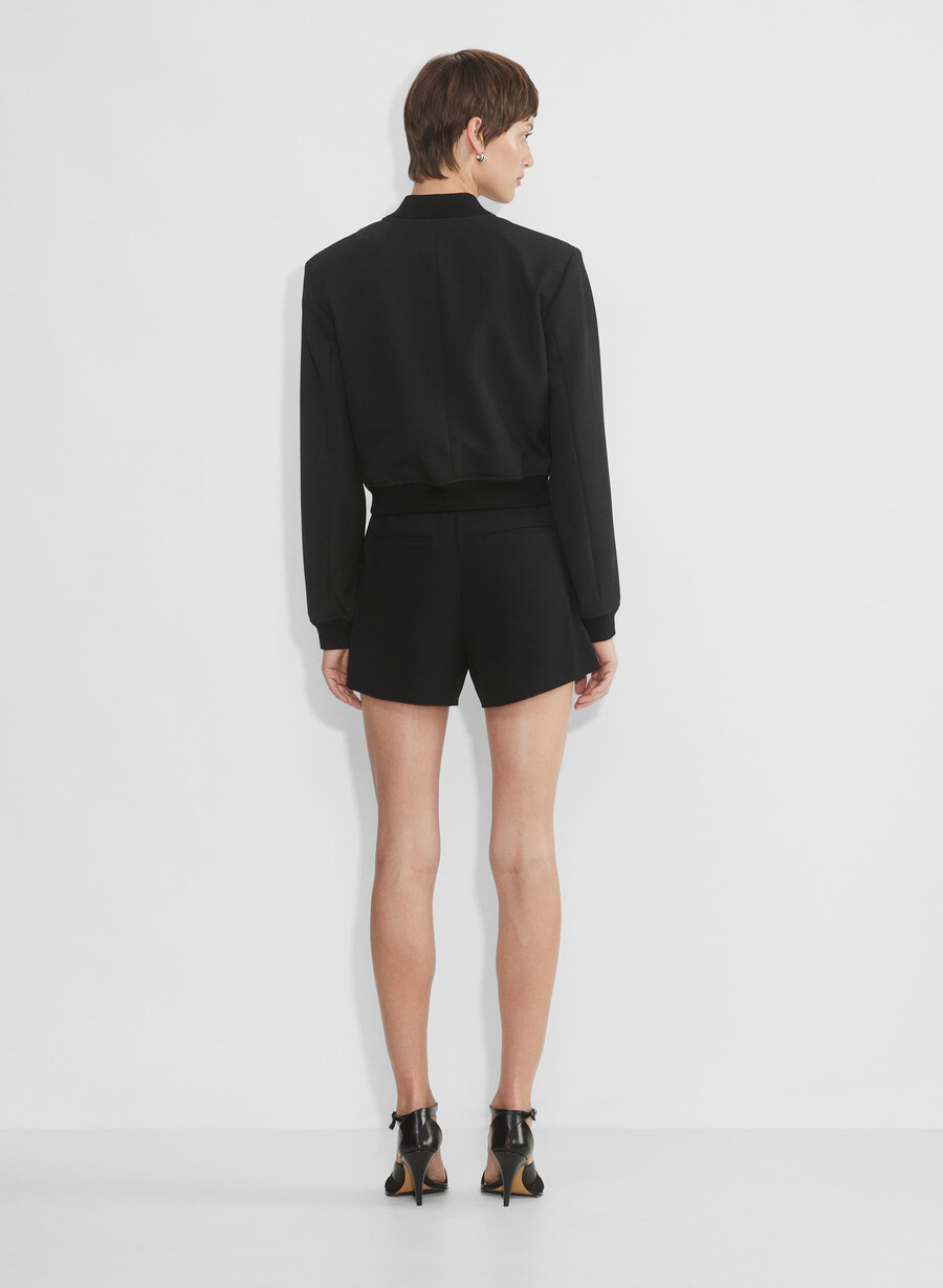 plisserade minishorts mÖrkoliv