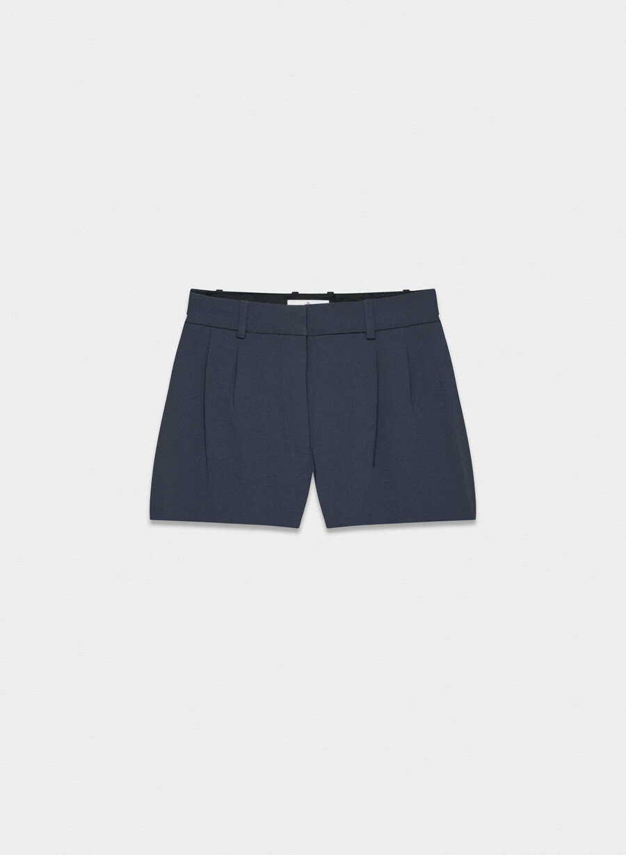 plisserade minishorts mÖrk nattsmalayn