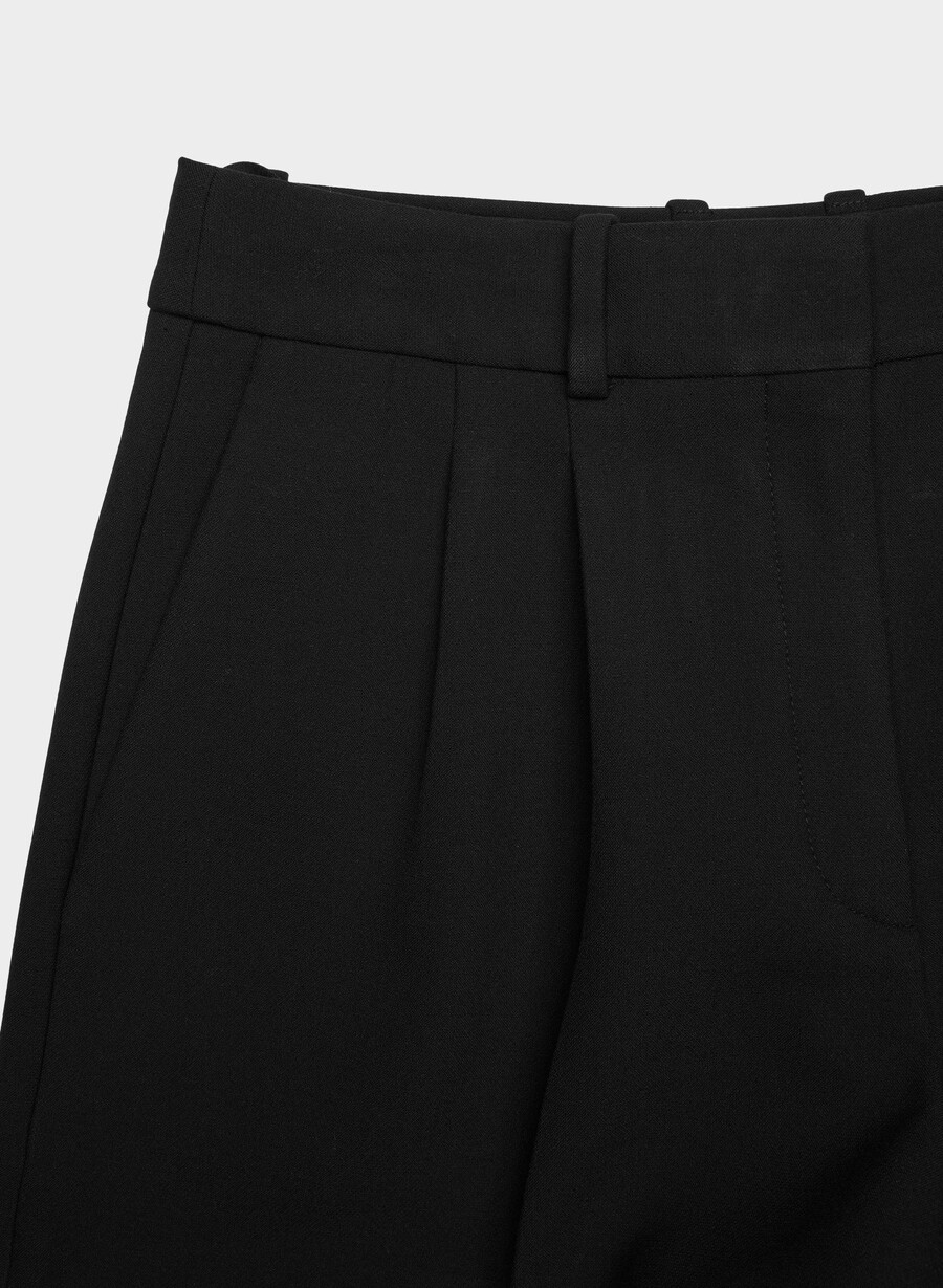 plisserade minishorts - Återväsentlig svart