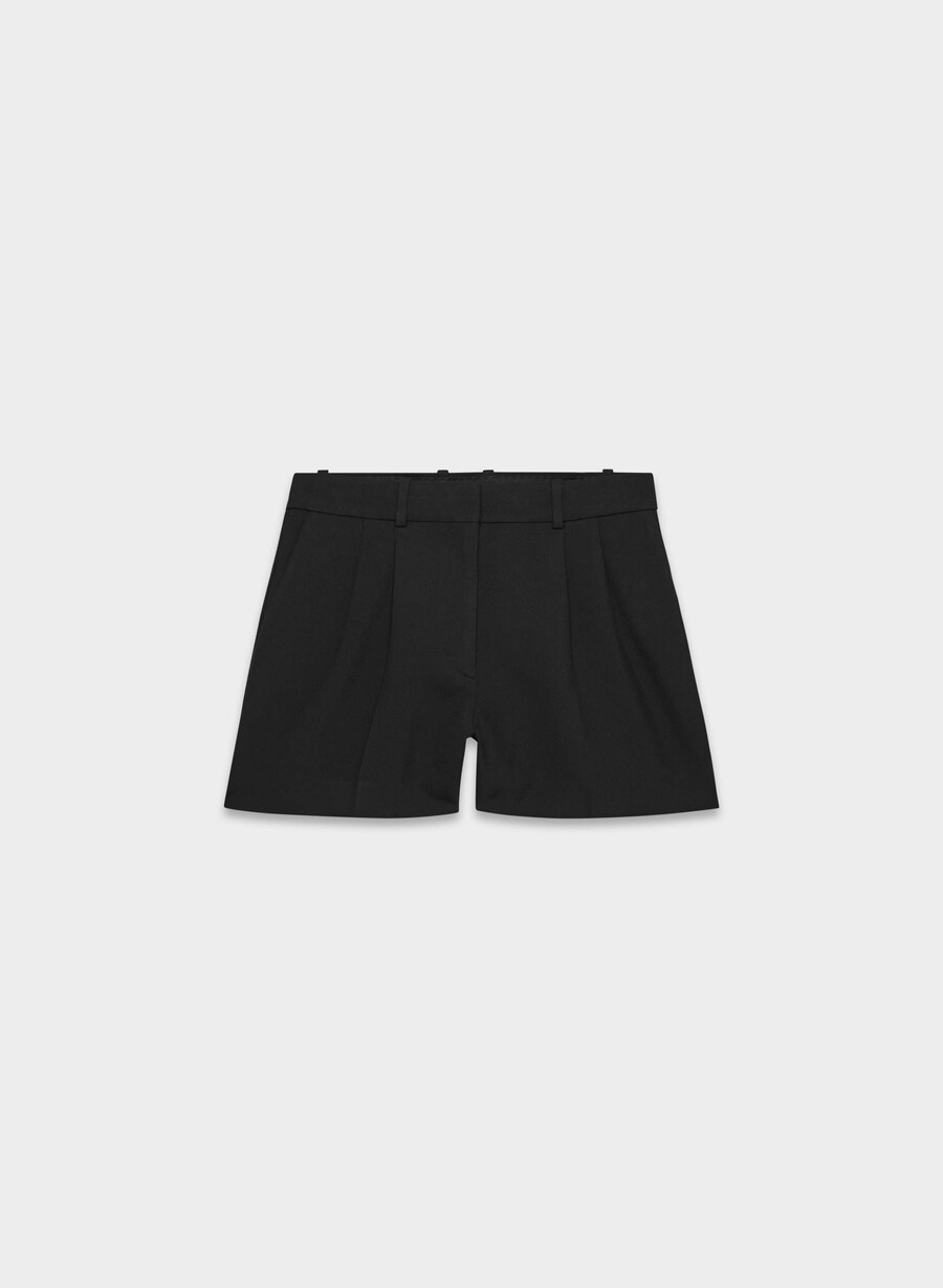plisserade minishorts - Återväsentlig svart