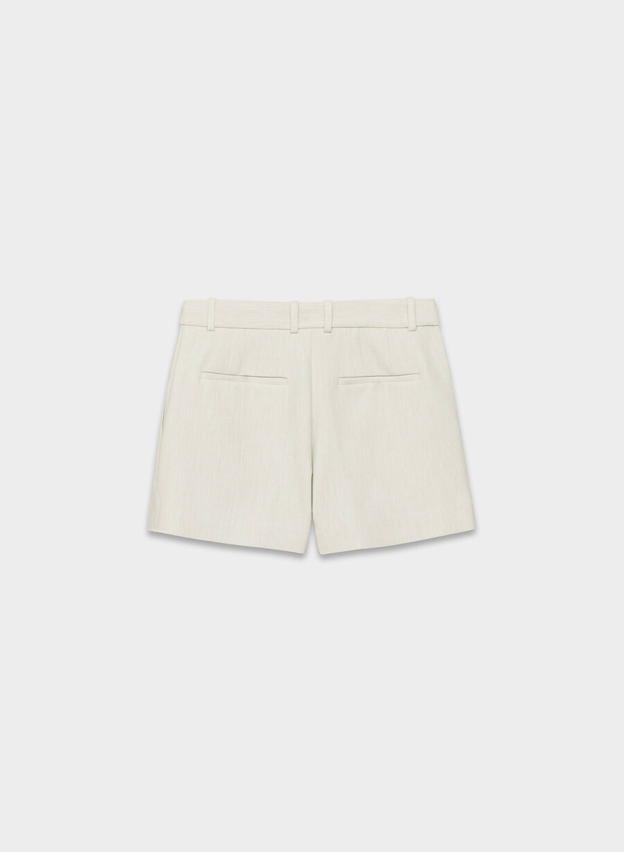 plisserade minishorts - Återväsentlig ljungfärgad matt pärla