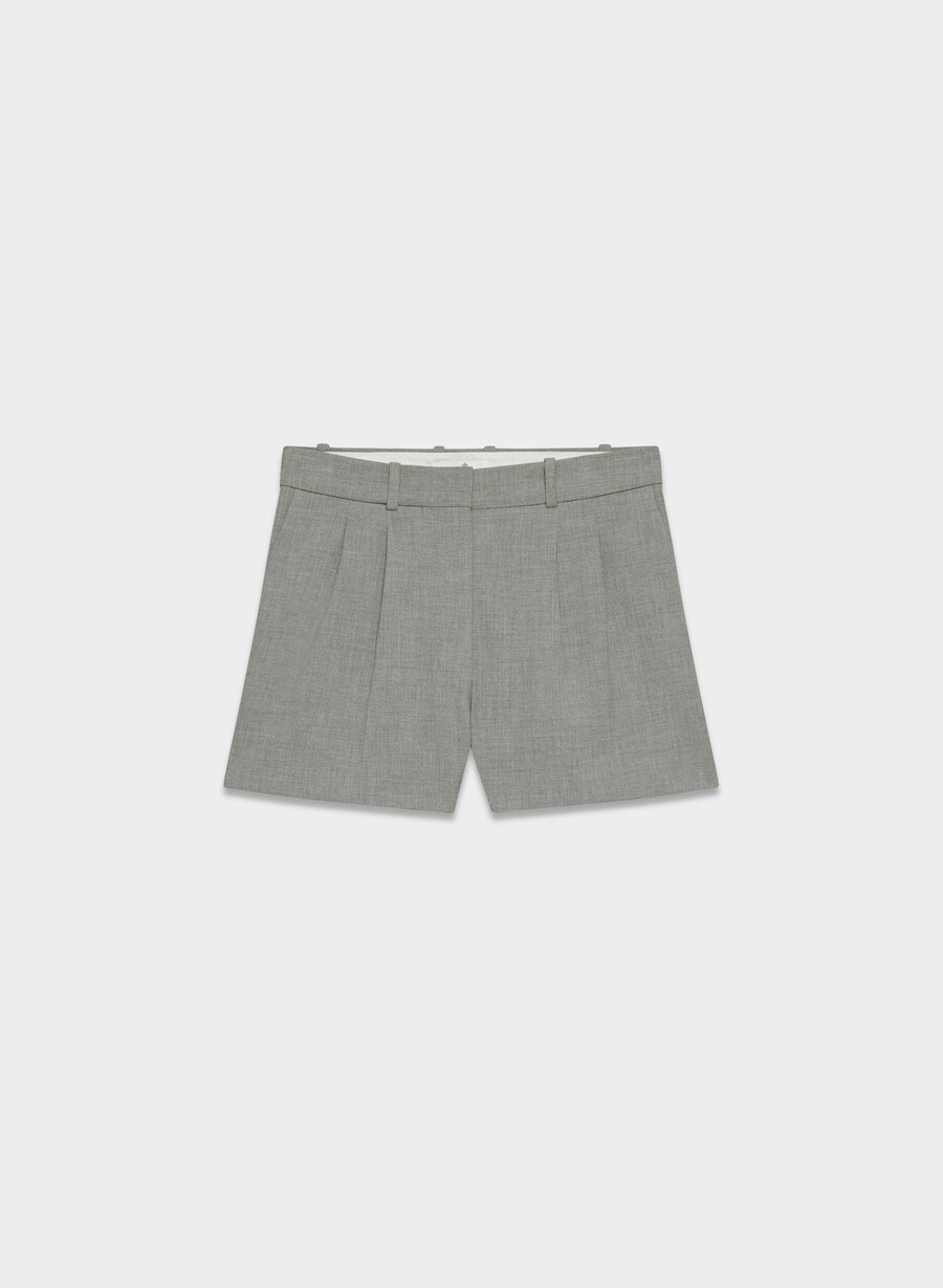 plisserade minishorts - reessential mÖrkgrÅ ljuvig