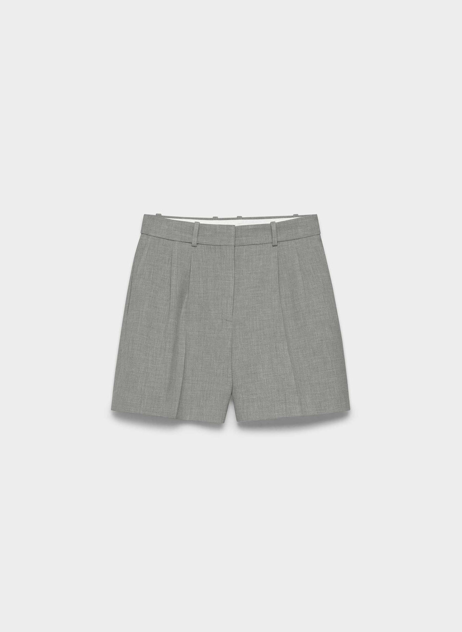 plisserade shorts till mitten av låret mÖrkgrÅ ljuvig