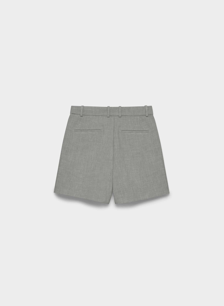 plisserade shorts till mitten av låret mÖrkgrÅ ljuvig