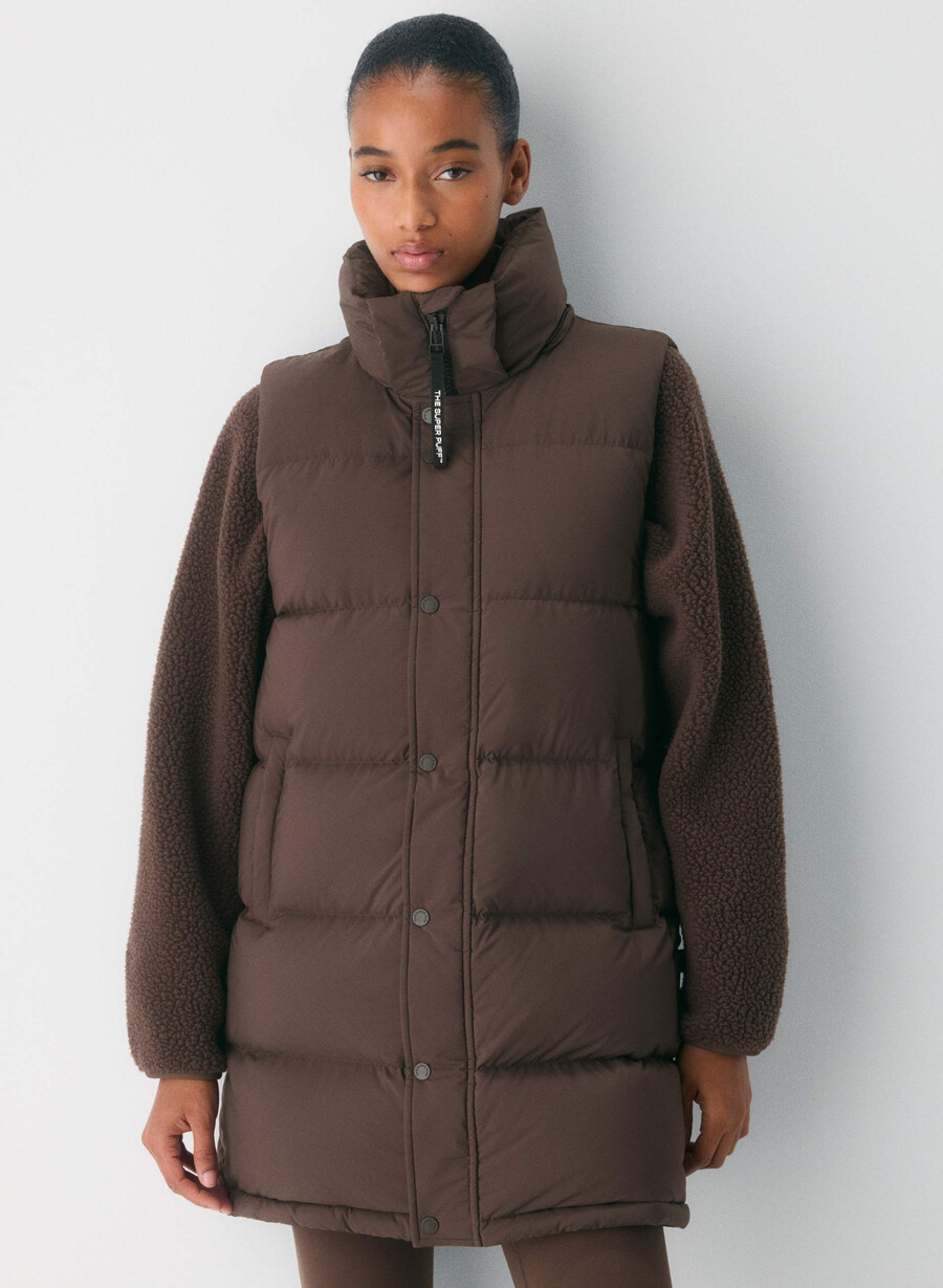 super puff mellanvästen - climatte rich mocha brun