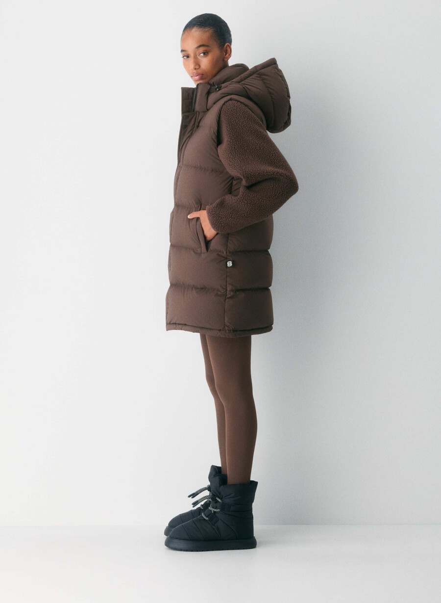 super puff mellanvästen - climatte rich mocha brun