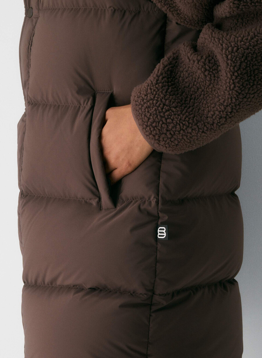 super puff mellanvästen - climatte rich mocha brun