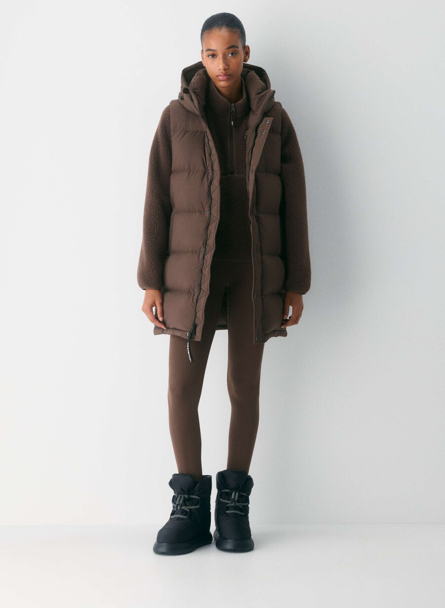 super puff mellanvästen - climatte rich mocha brun