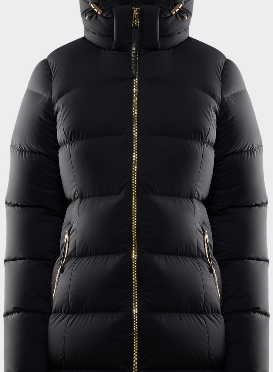 supersnug puff mid - climatte svartglansande guld