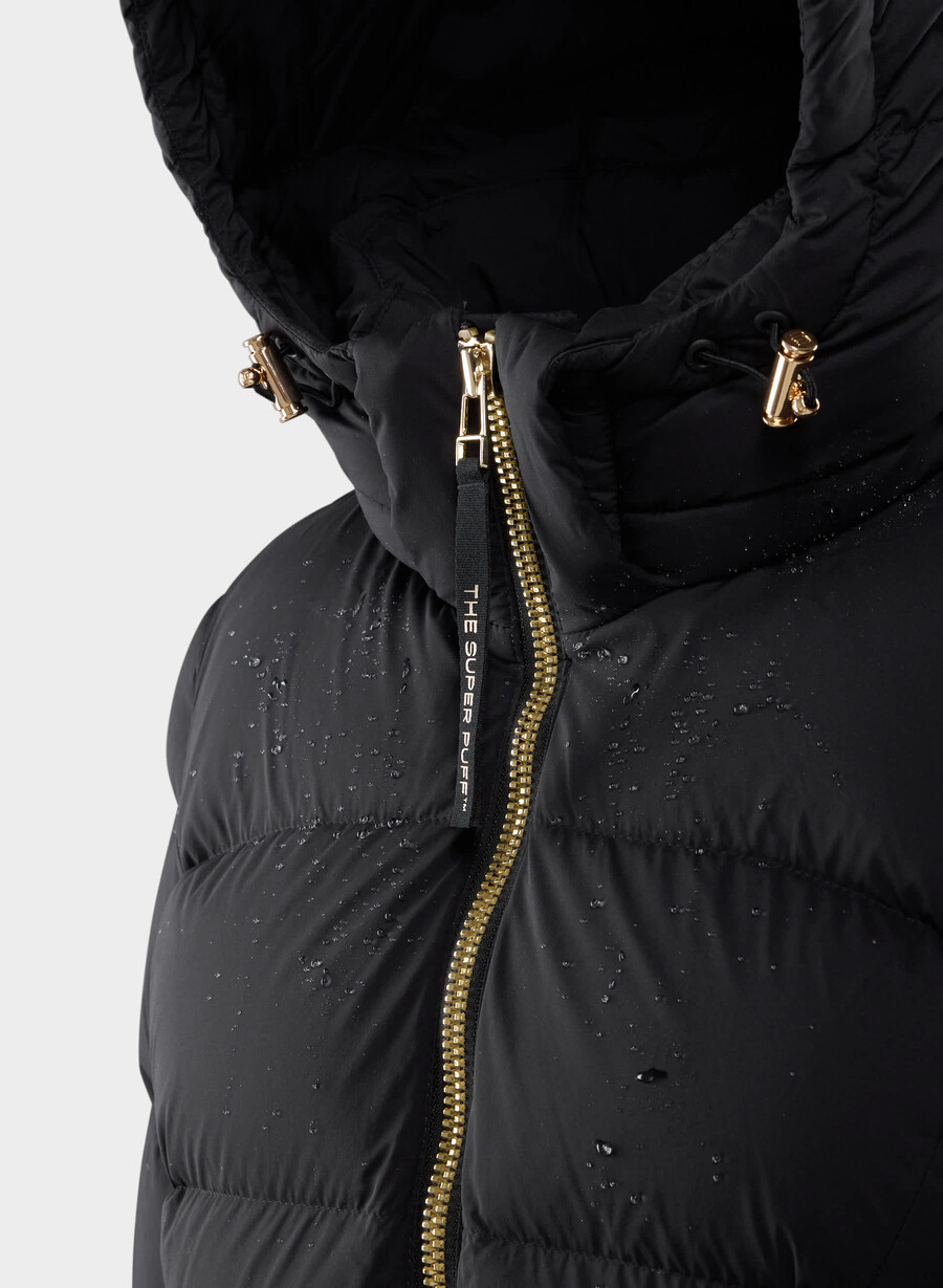 supersnug puff mid - climatte svartglansande guld