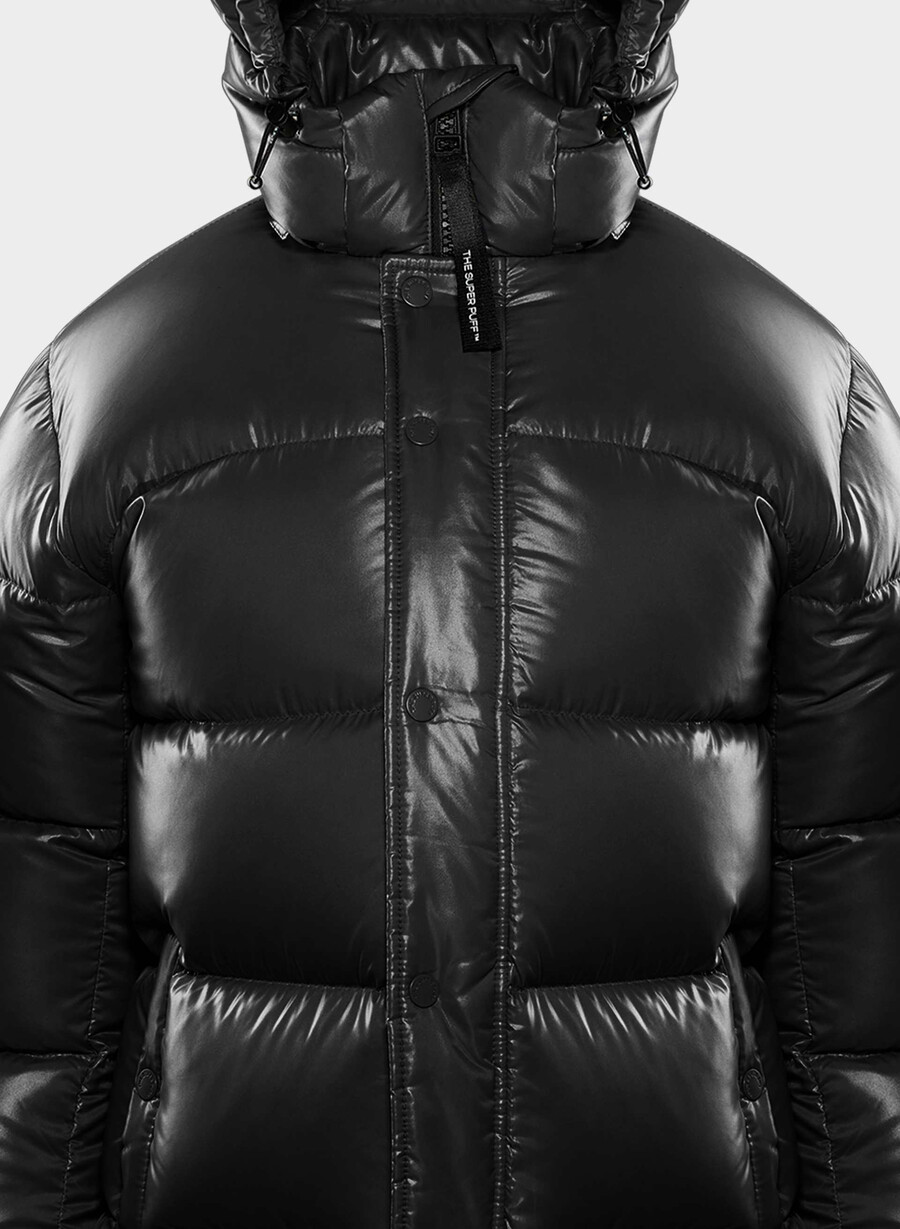 super puff högblank svart