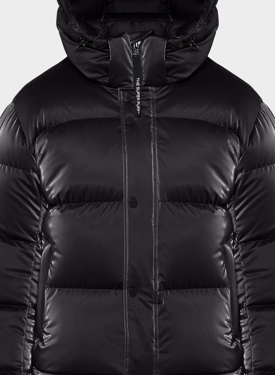 super puff shorty - flytande glans svart