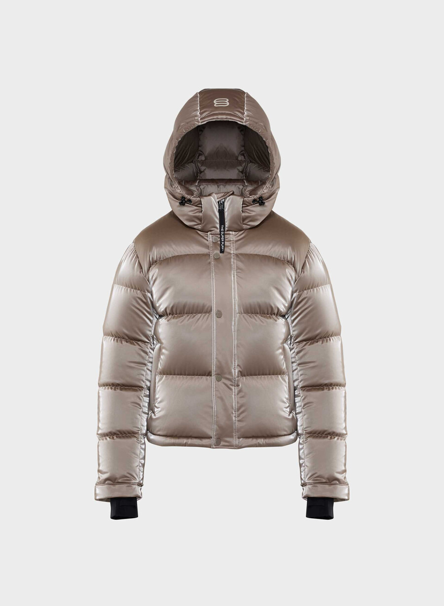 the super puff shorty - flytande glans modern taupe