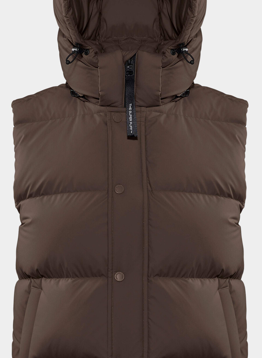 super puff-västen - climatte rich mocha brun