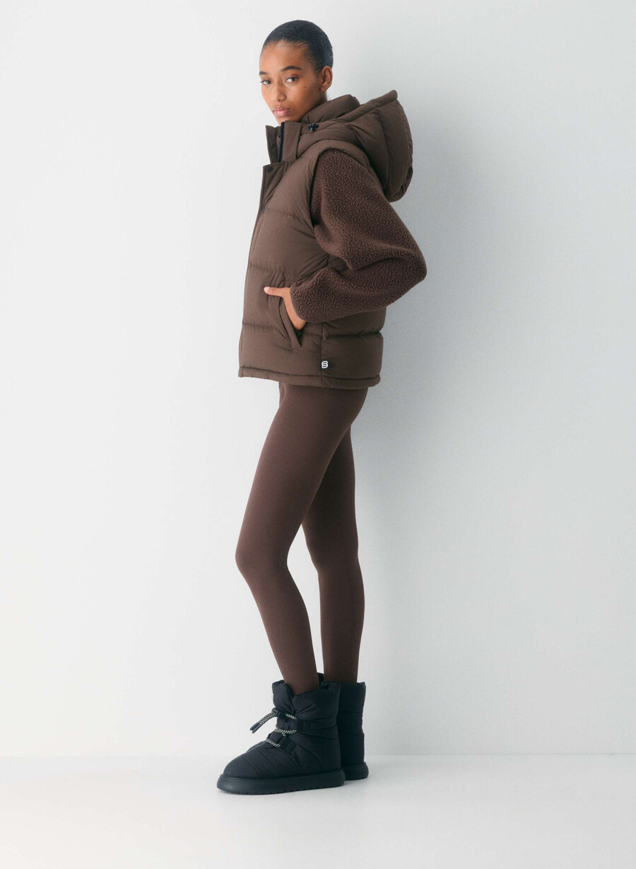 super puff-västen - climatte rich mocha brun