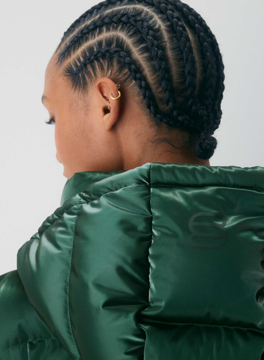 super puff-västen - liquid shine campus green