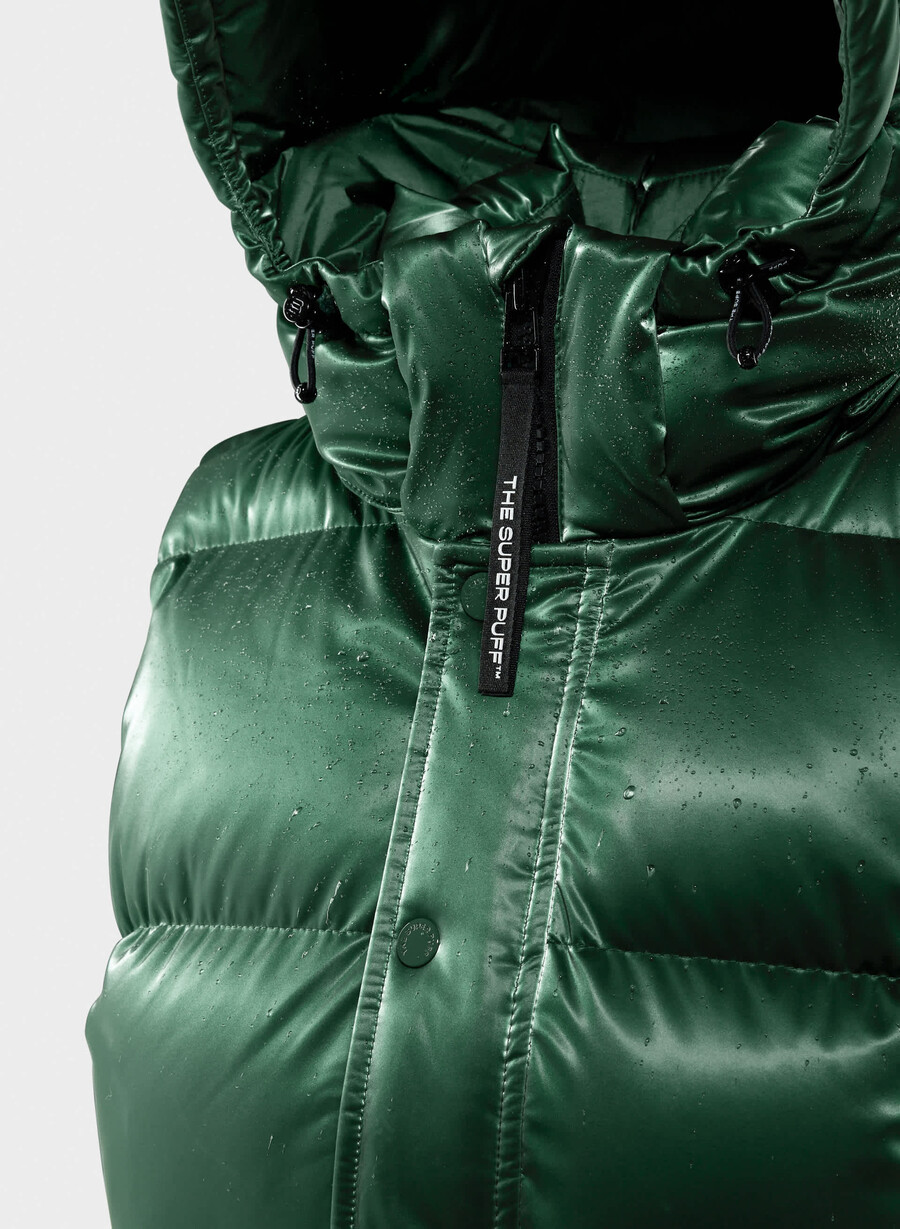 super puff-västen - liquid shine campus green