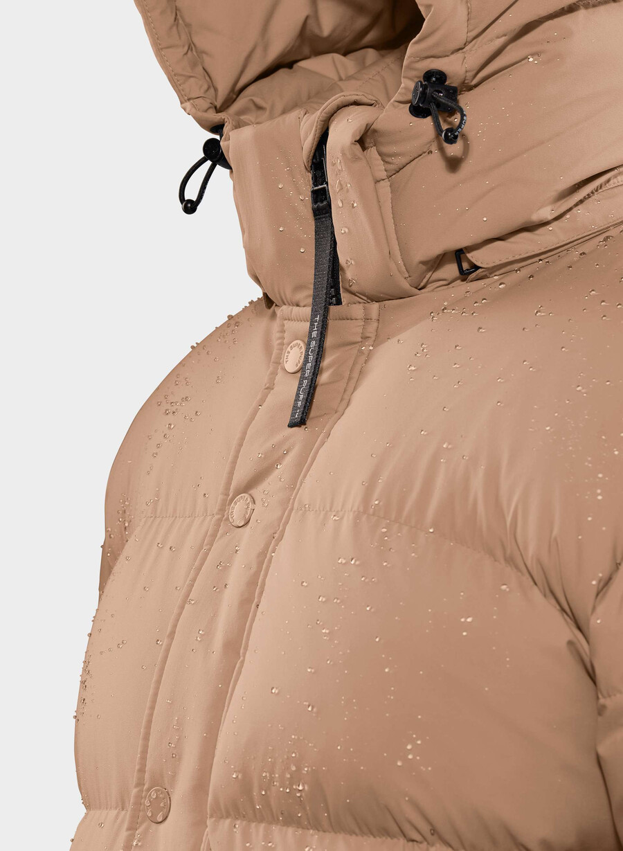 super puff shorty vest - climatte chokladmousse