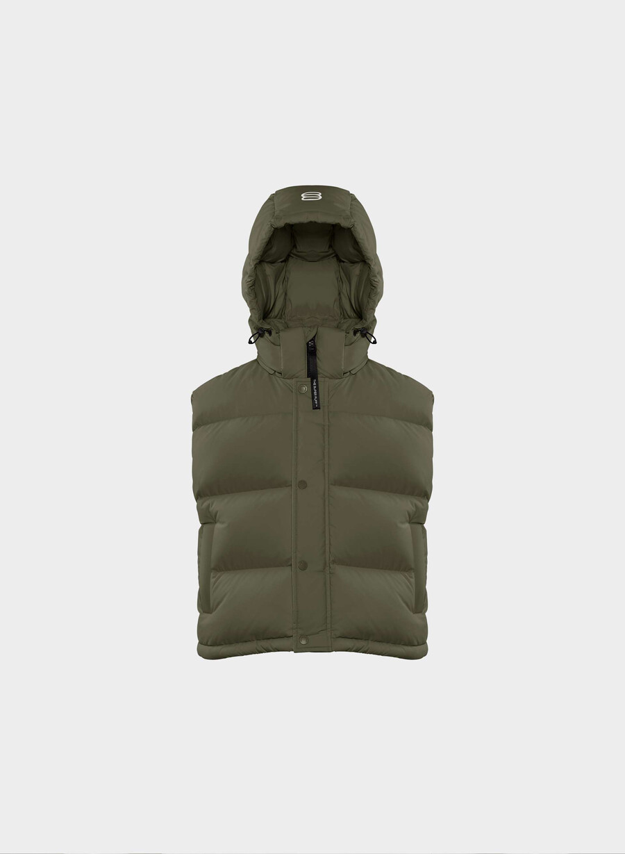 super puff shorty väst - climatte mÖrkoliv