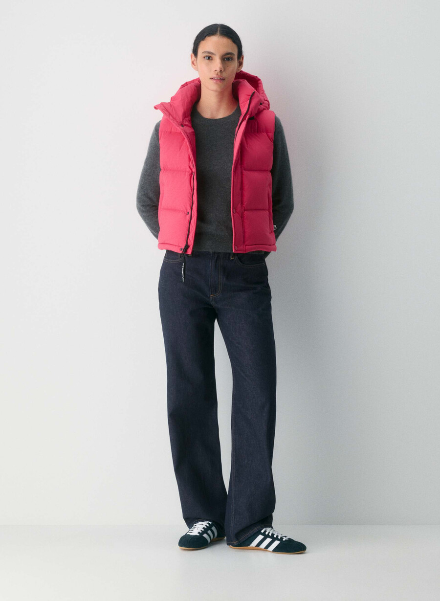 super puff shorty väst - climatte wink rosa