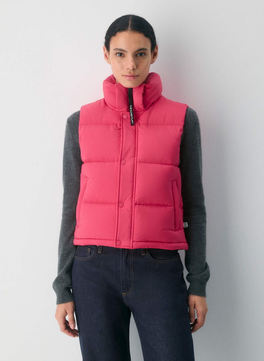 super puff shorty väst - climatte wink rosa