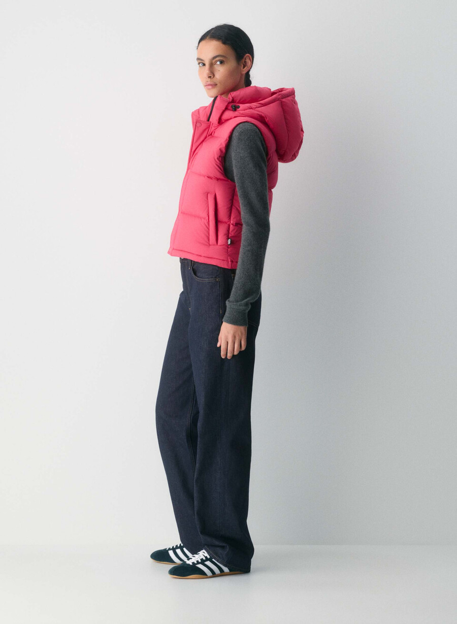 super puff shorty väst - climatte wink rosa