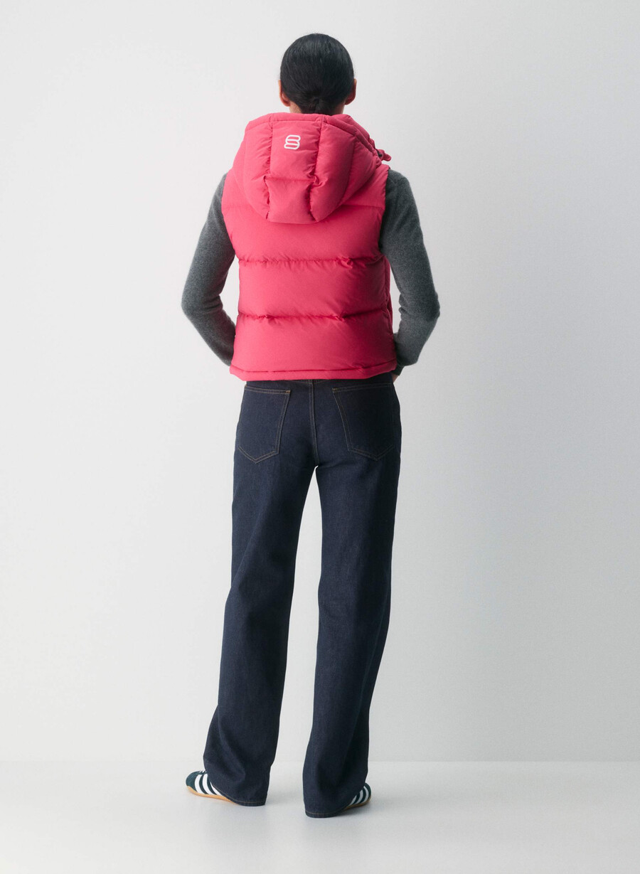 super puff shorty väst - climatte wink rosa