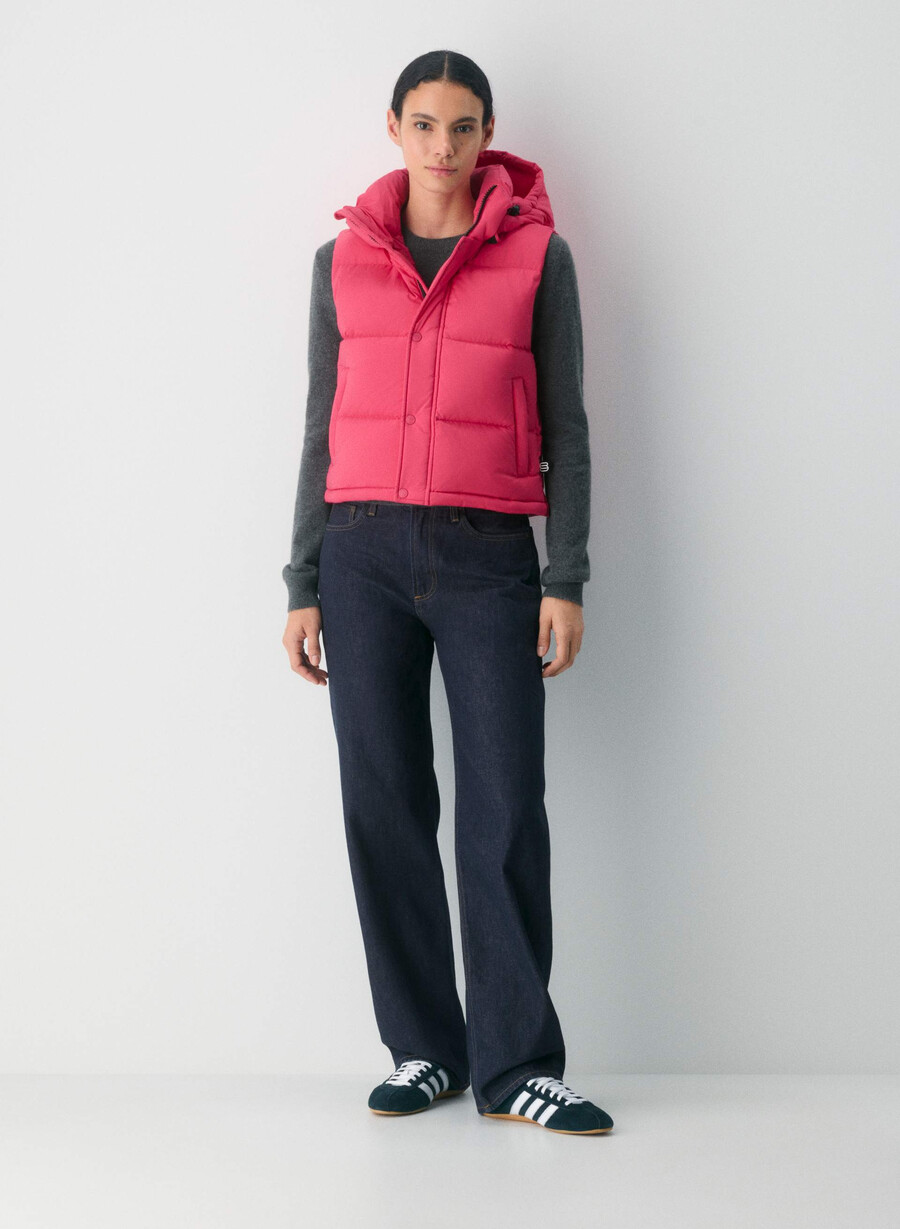 super puff shorty väst - climatte wink rosa