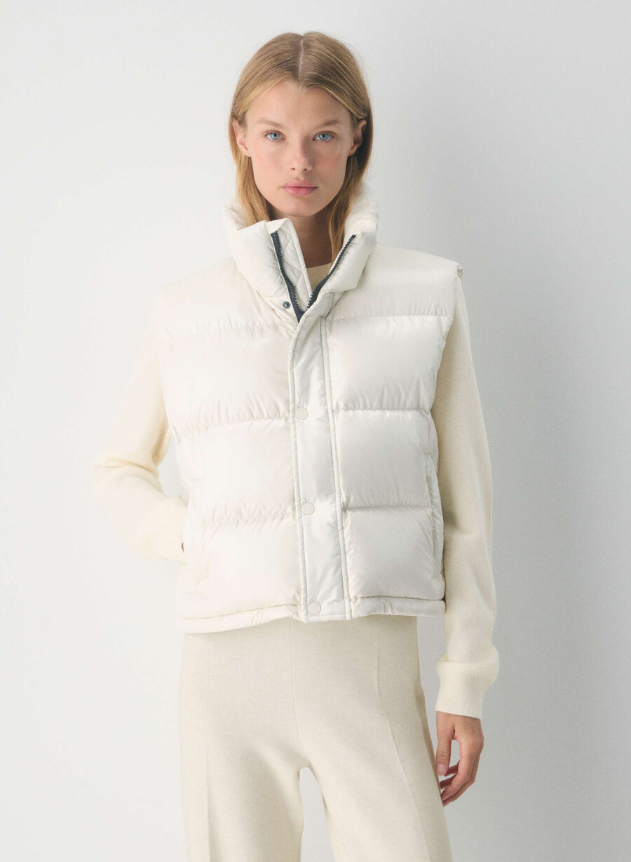 super puff shorty väst - högblank bjÖrk