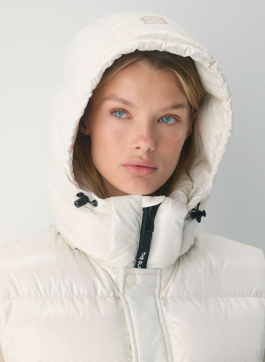 super puff shorty väst - högblank bjÖrk