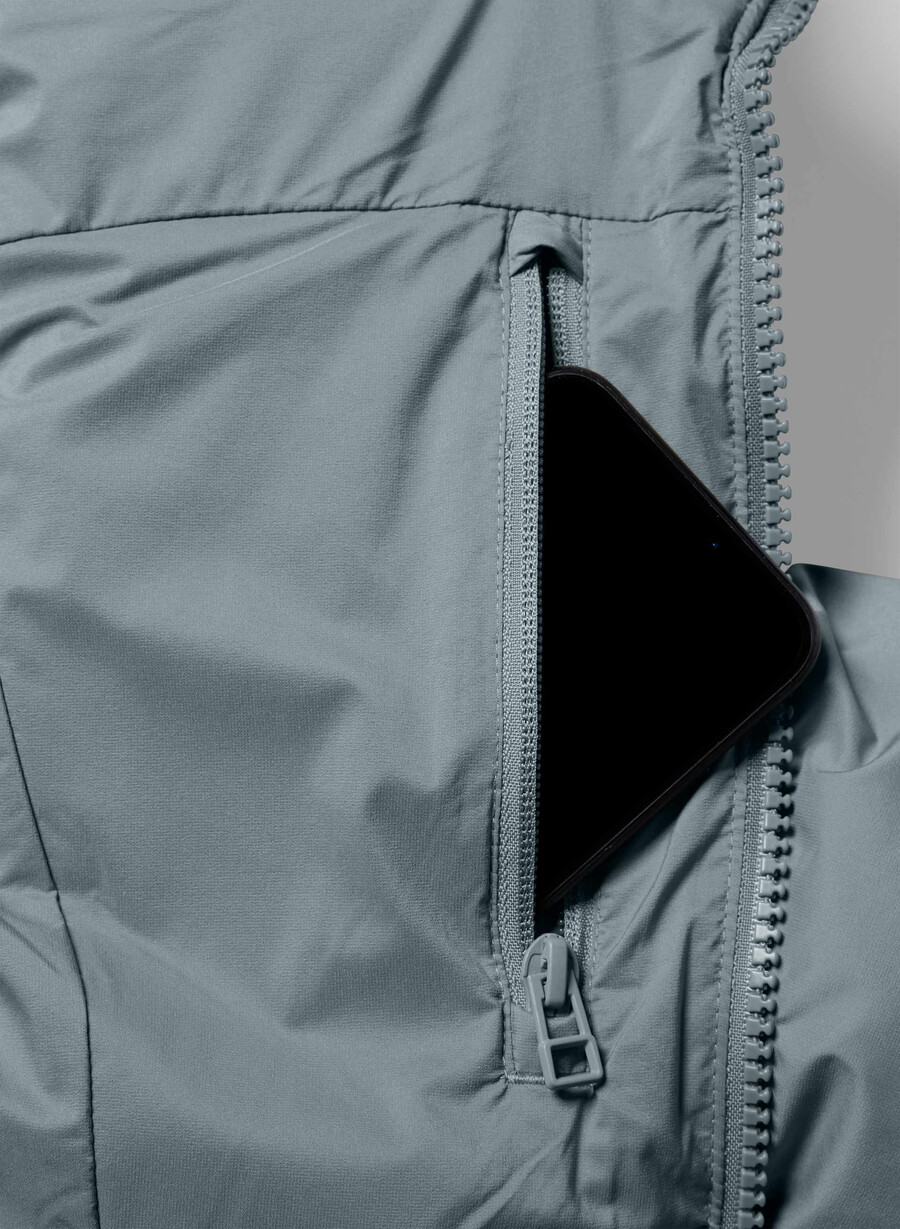 supersnug puff-västen – climatte slab blÅ