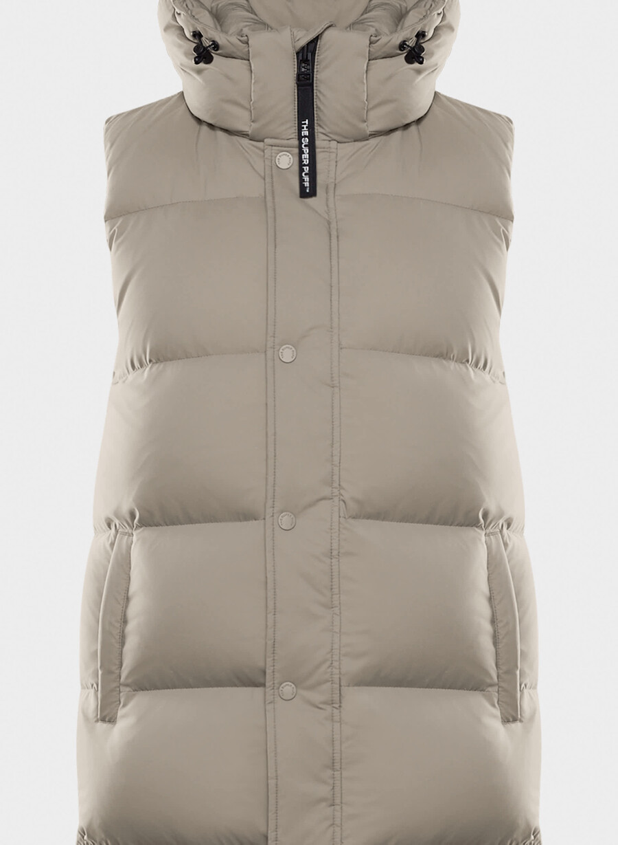 super puff lång väst - climatte modern taupe