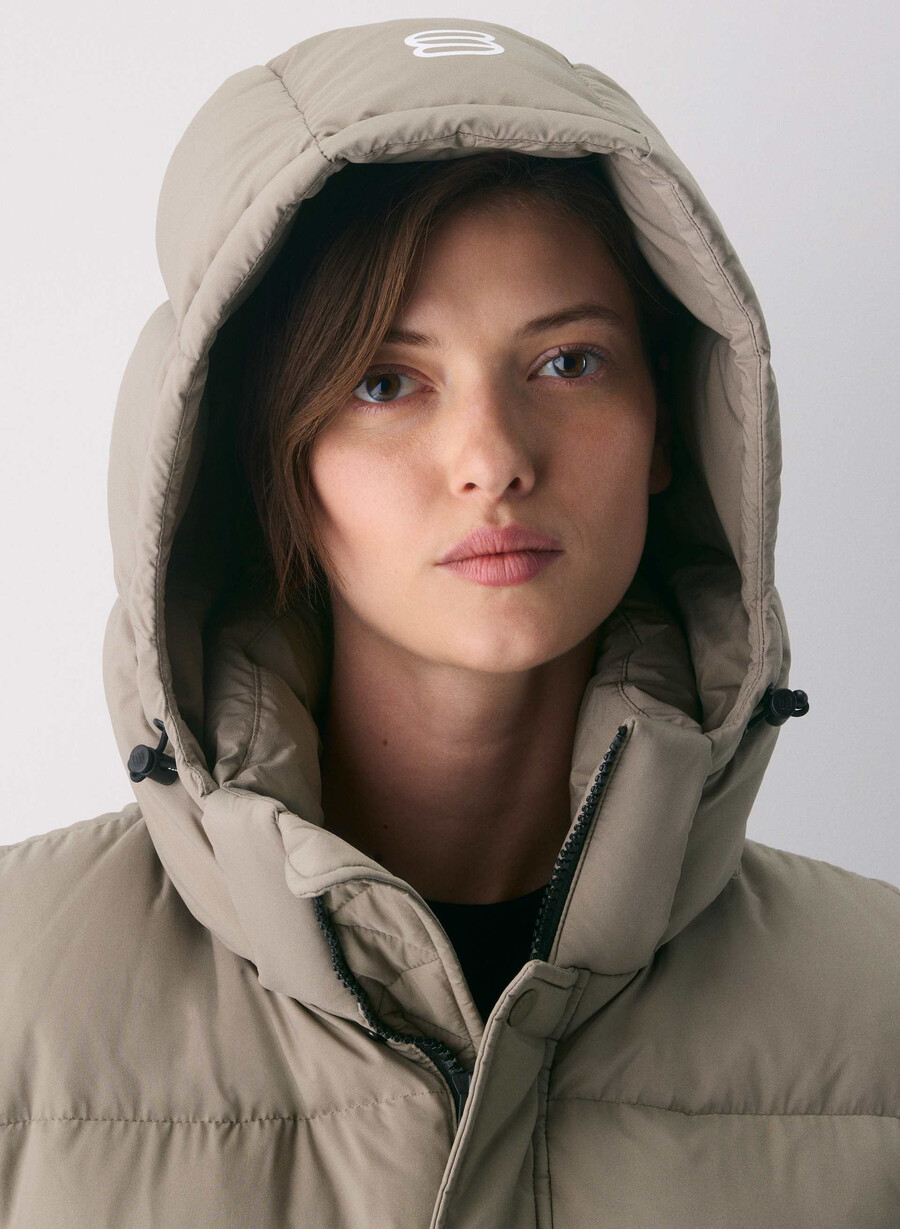 super puff lång väst - climatte modern taupe
